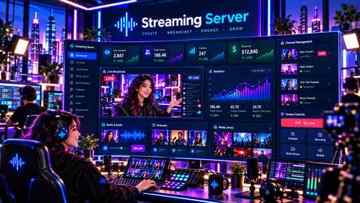 Streaming Server broadcast studio and live control dashboard